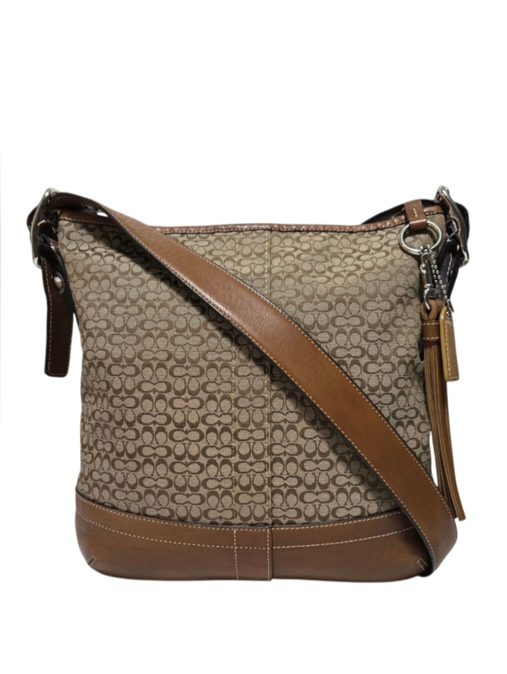 Coach (Vintage) F066-F10417 Signature Mini "C" Covertible/Shoulder Bag-EUC